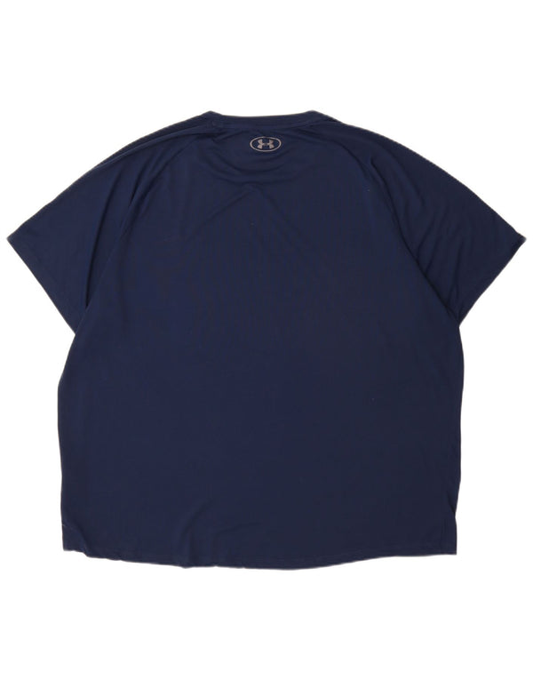 Under Armour Herre T-Shirt Top 2XL Navy Blue Polyester