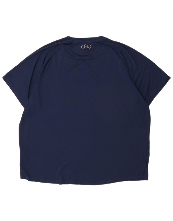 Under Armour Herre T-Shirt Top 2XL Navy Blue Polyester