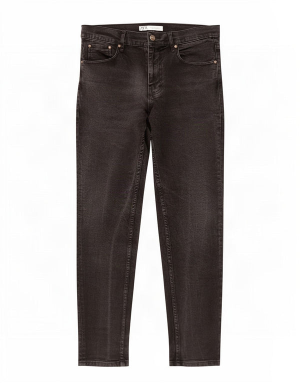 Zara Herre Skinny Jeans EU 44 Large W34 L30 Grå Bomuld