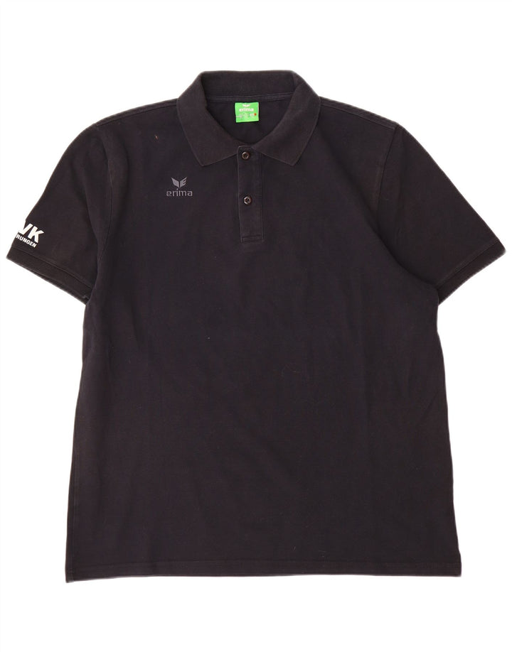 Erima Herre grafisk poloshirt XL sort bomuld