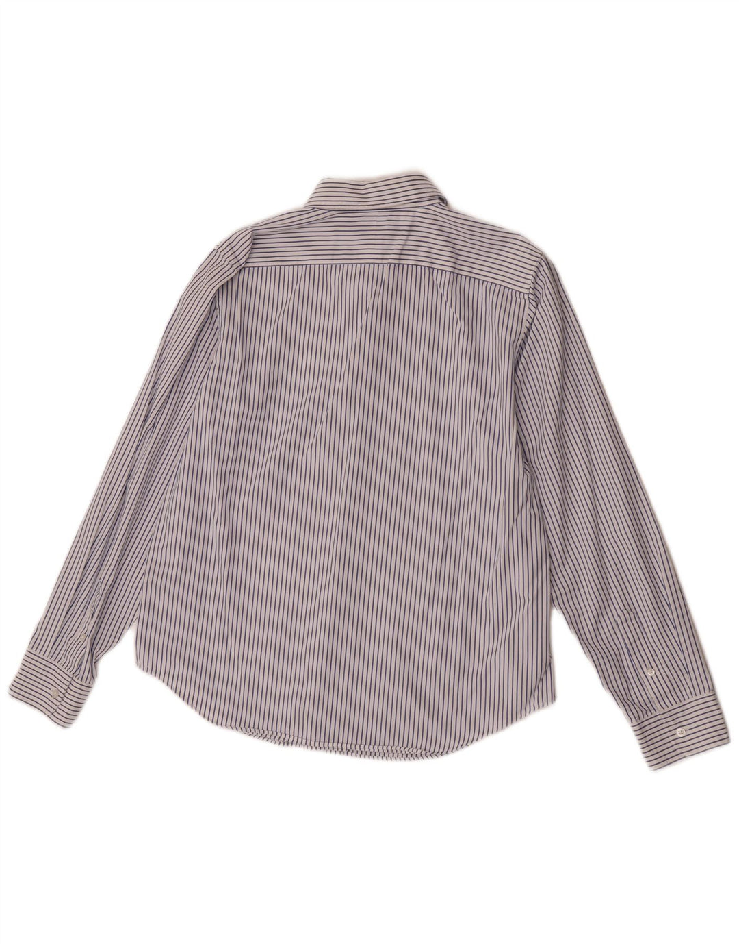 Ralph Lauren Dameskjorte UK 14 Medium Blue Pinstripe Bomuld