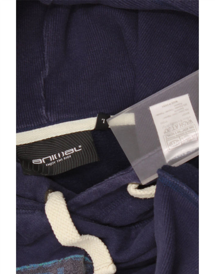 ANIMAL Grafisk hættetrøje til mænd Stor marineblå bomuld