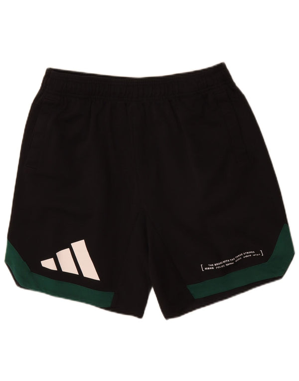 Adidas Herre grafiske sportsshorts Large Black Colourblock Bomuld