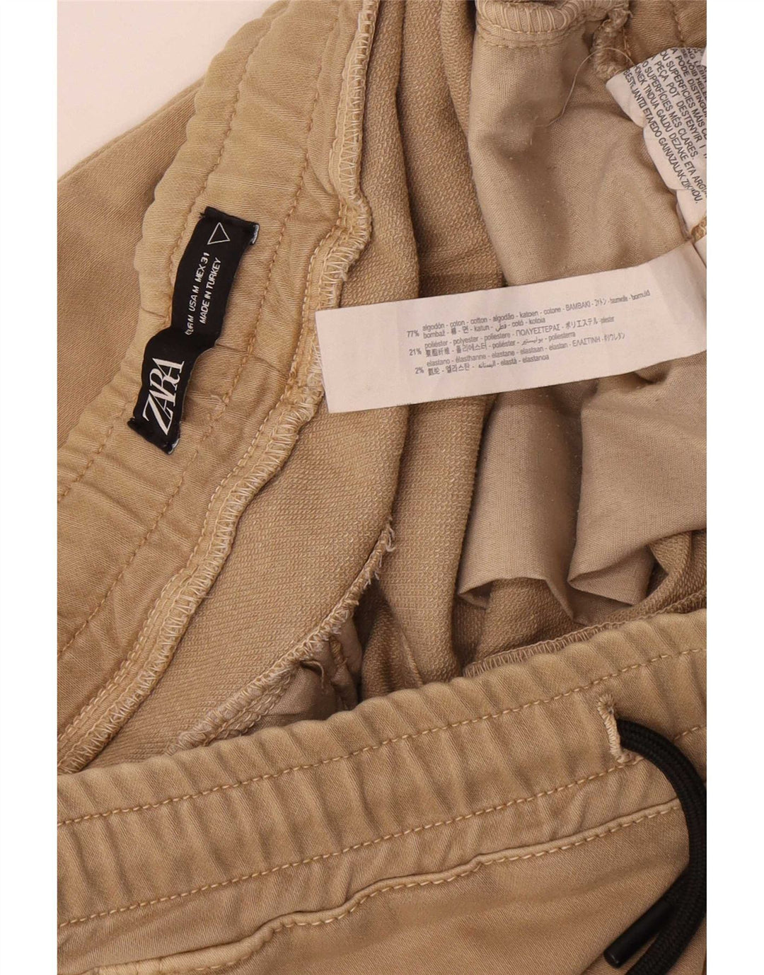 Zara Træningsdragt til mænd Joggers Medium Beige Bomuld