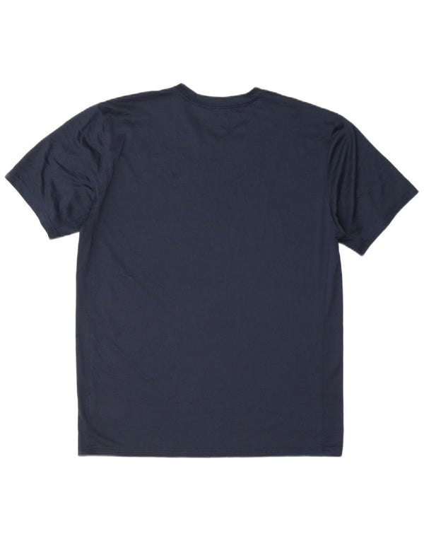Nike Herre Dri Fit T-shirt Top Stor marineblå polyester