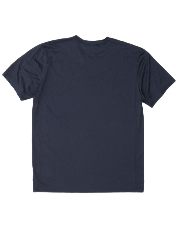 Nike Herre Dri Fit T-shirt Top Stor marineblå polyester