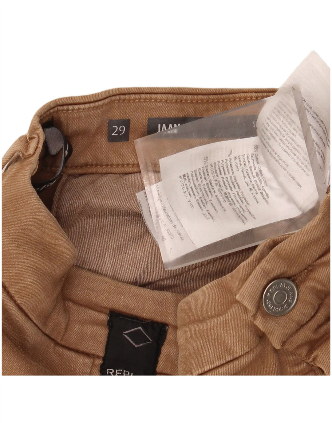 REPLAY Dame Jaan Skinny Cargo Bukser W29 L34 Brun Bomuld