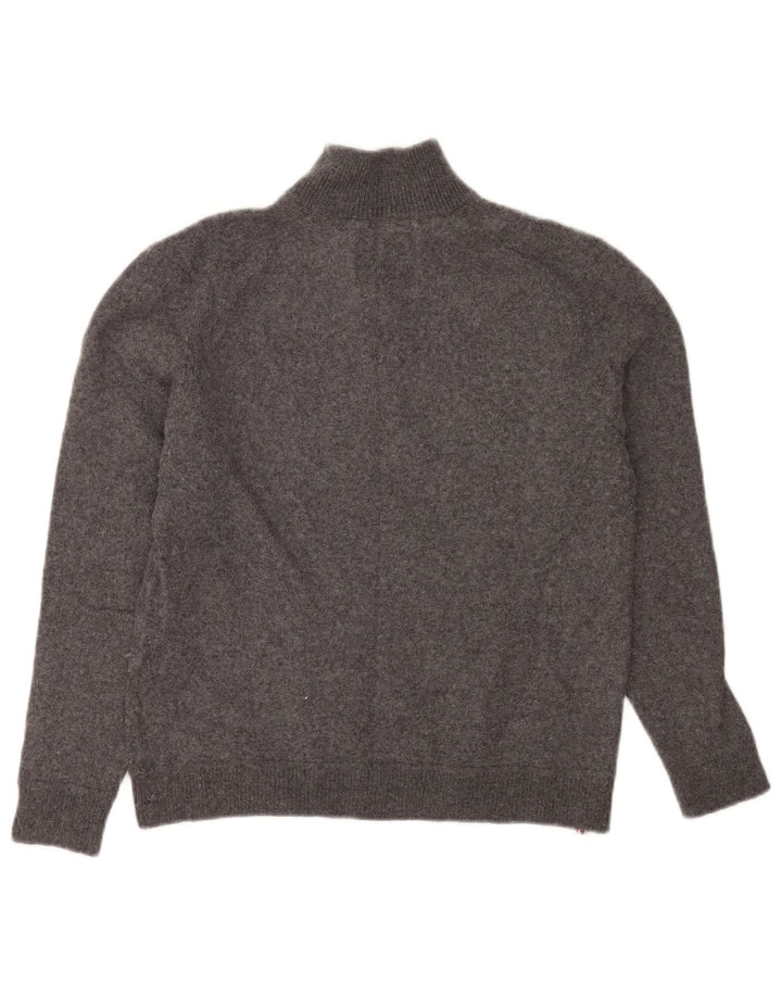 Superdry sweater med lynlås til kvinder UK 18 XL grå uld
