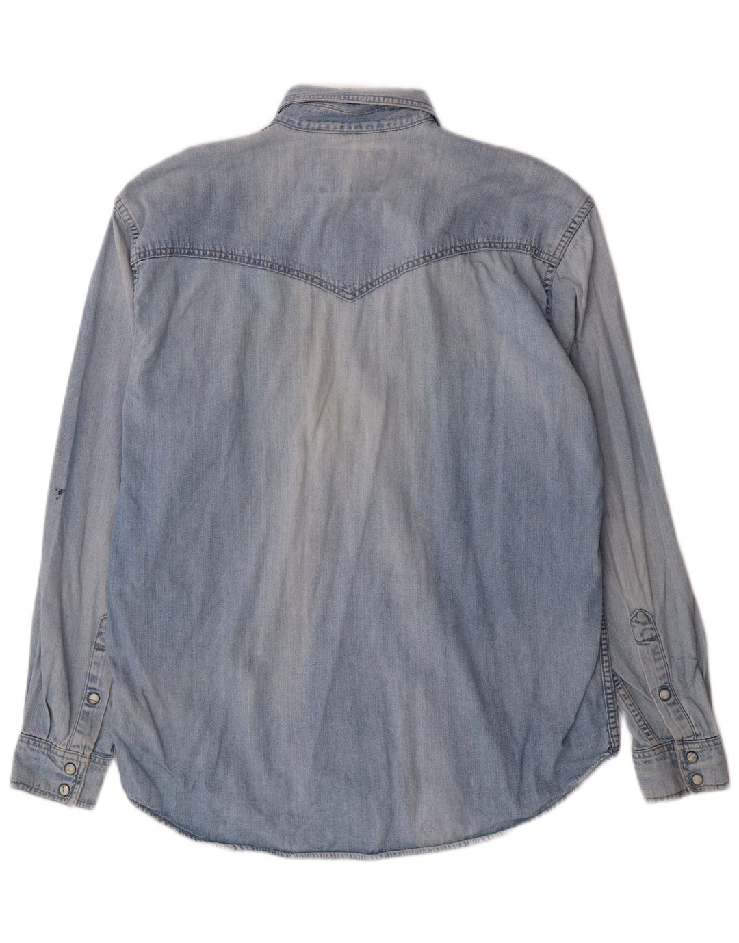 WRANGLER Denimskjorte til mænd Stor blå bomuld