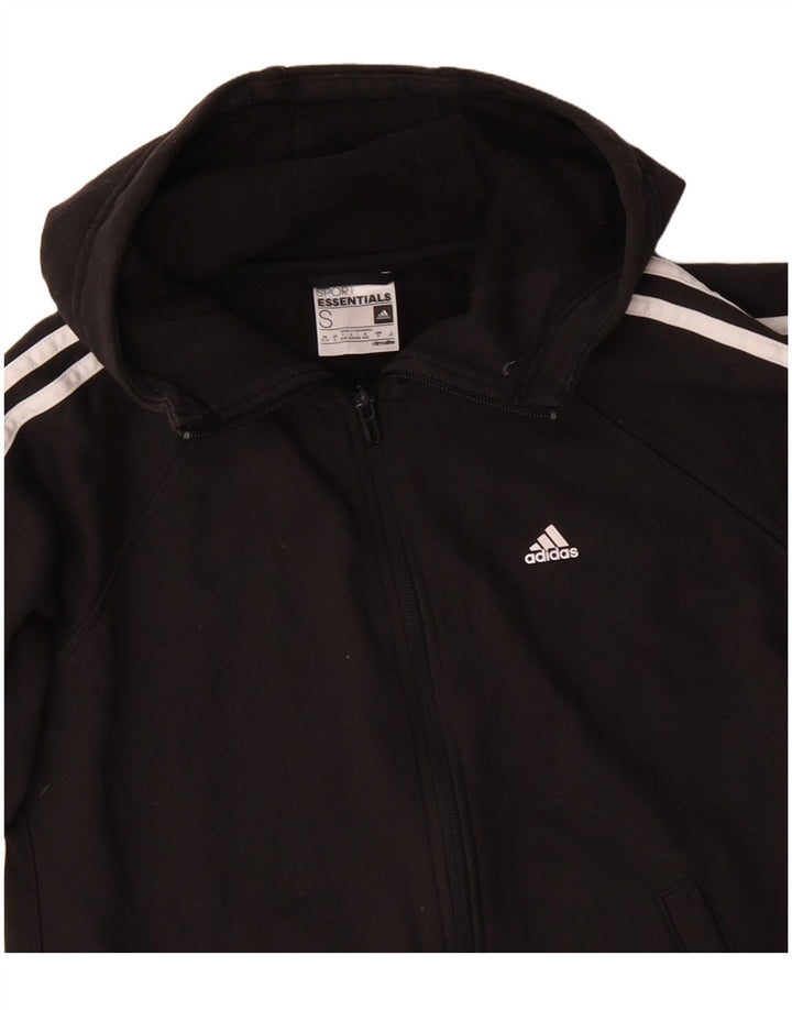 Adidas Dame Climalite Hættetrøje Sweater UK 8/10 Lille sort bomuld