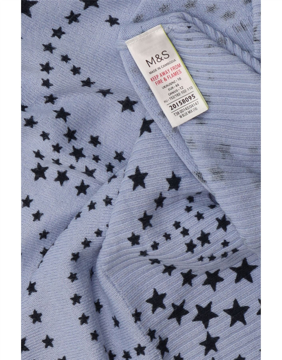 Marks & Spencer Dame V-hals sweater UK 16 Large Blue