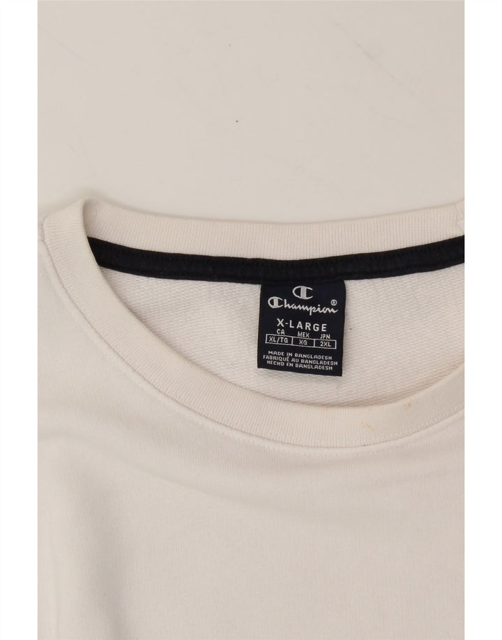 CHAMPION Mens Sweatshirt Jumper XL White Cotton Vintage Champion and Second-Hand Champion from Messina Hembry 