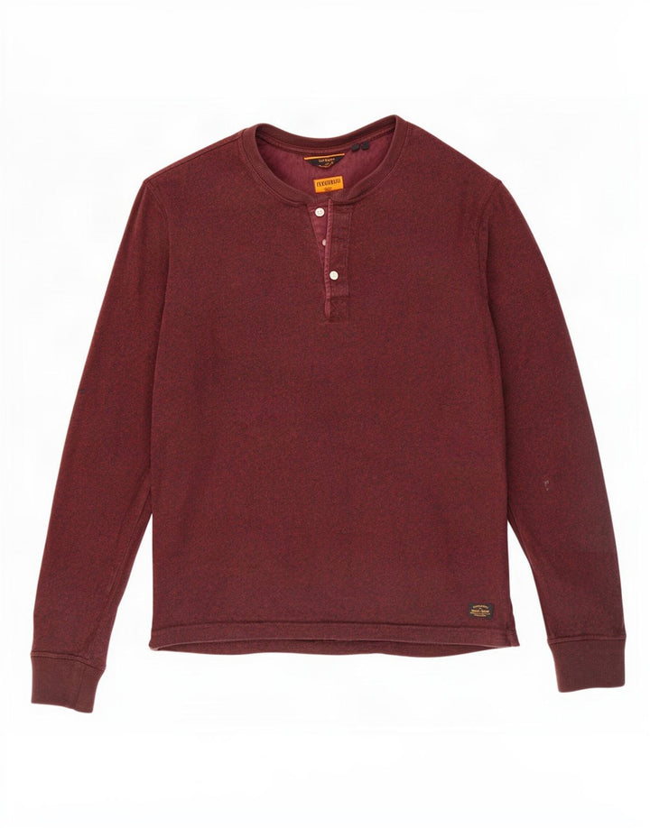 Superdry Herre Top Langærmet Medium Bourgogne Flecked Bomuld