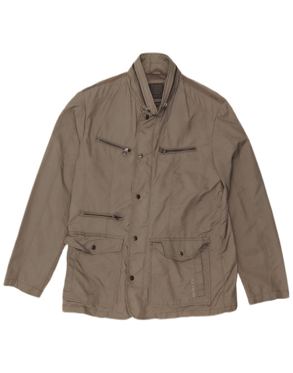 Geox Herre Hooded Utility Jacket UK 42 XL Grå Polyamid