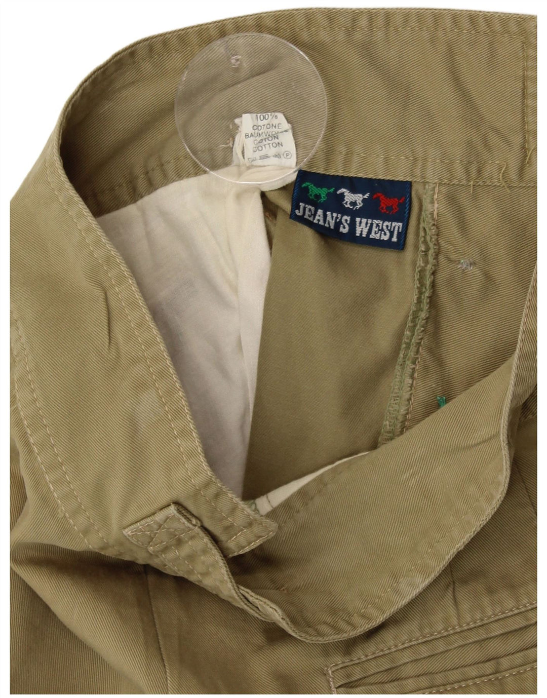 VINTAGE Cullotes Bermuda Shorts til kvinder W24 XS Khaki Bomuld