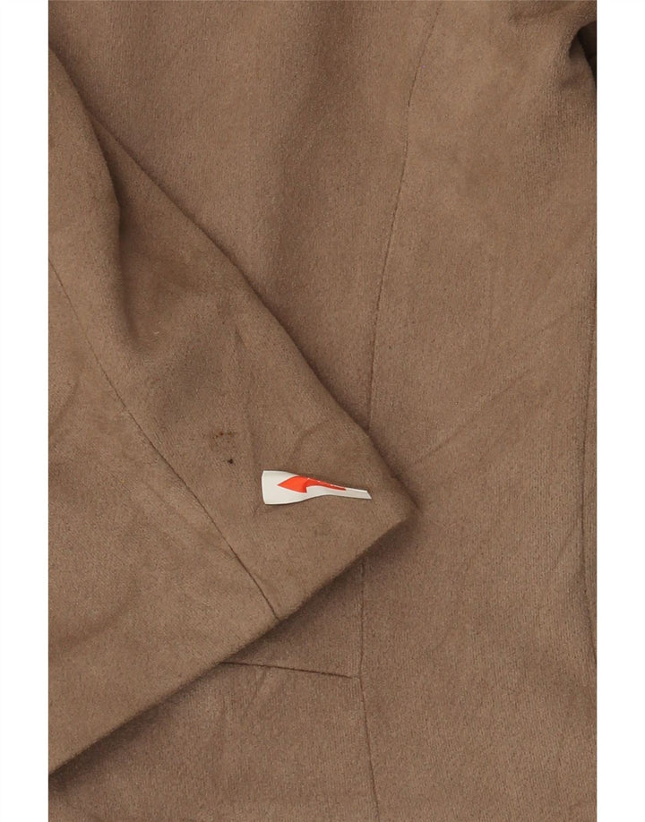 Zara dame cardigan top 3/4 ærmer UK 14 medium beige polyester