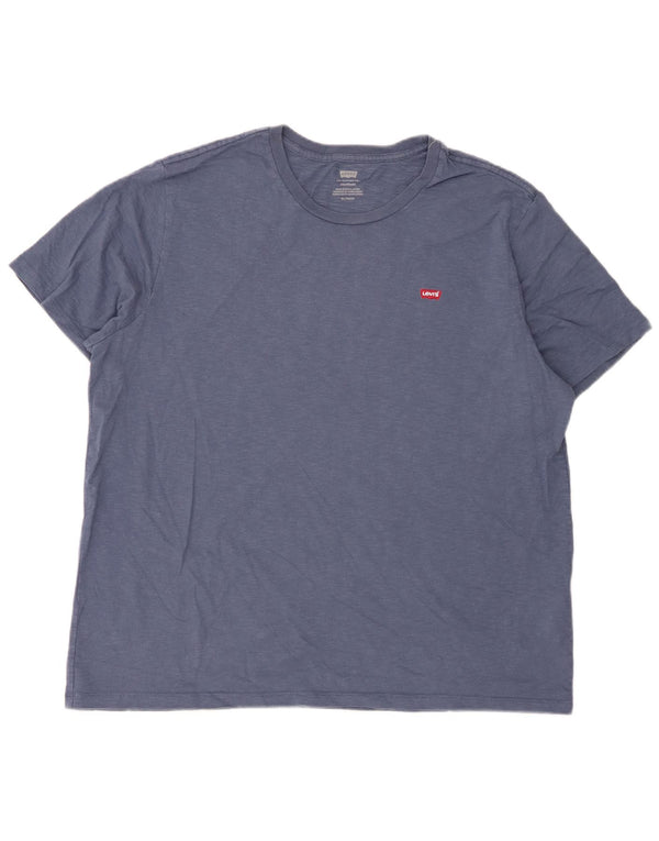 Levi's Herre Standard T-Shirt Top XL Navyblå Flecked Bomuld