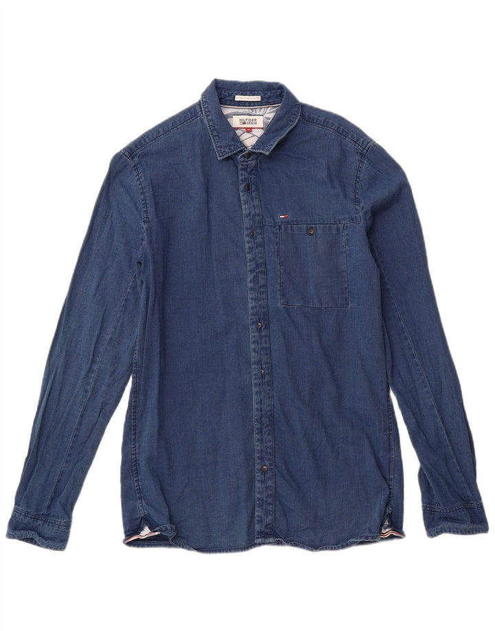 TOMMY HILFIGER Herreskjorte Medium Blue Bomuld