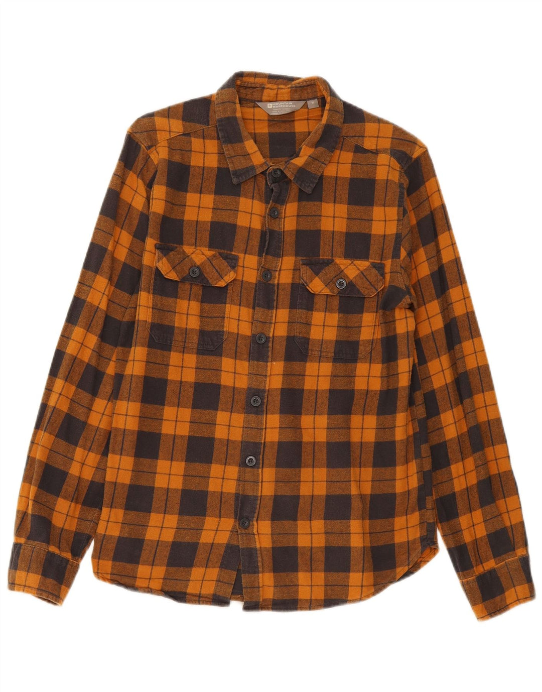 Mountain Warehouse Herre Flanelskjorte Medium Orange Ternet Bomuld