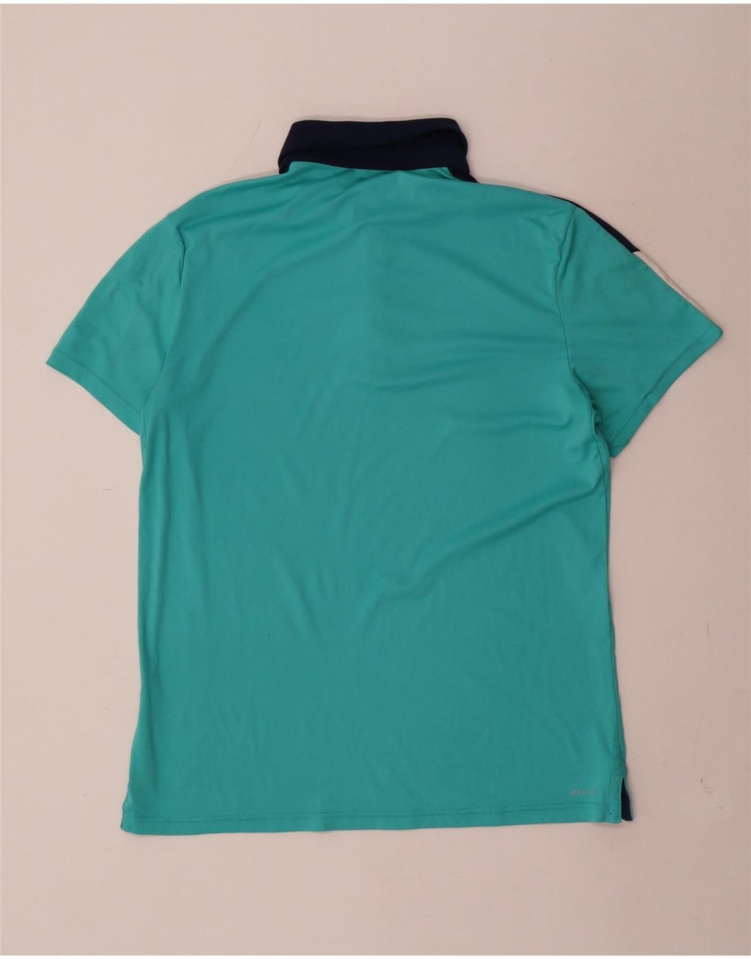 NIKE Herre Dri Fit Rugby Polo Shirt Medium Turkis Colourblock