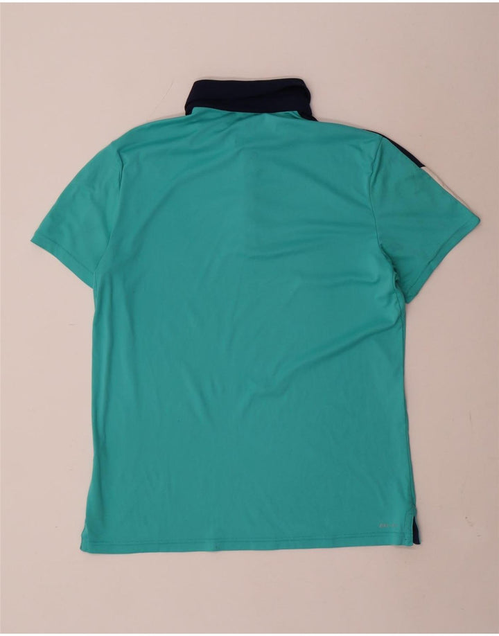 NIKE Herre Dri Fit Rugby Polo Shirt Medium Turkis Colourblock