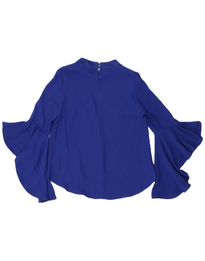 Coast Dame Langærmet Bluse Top UK 10 Small Blue Polyester