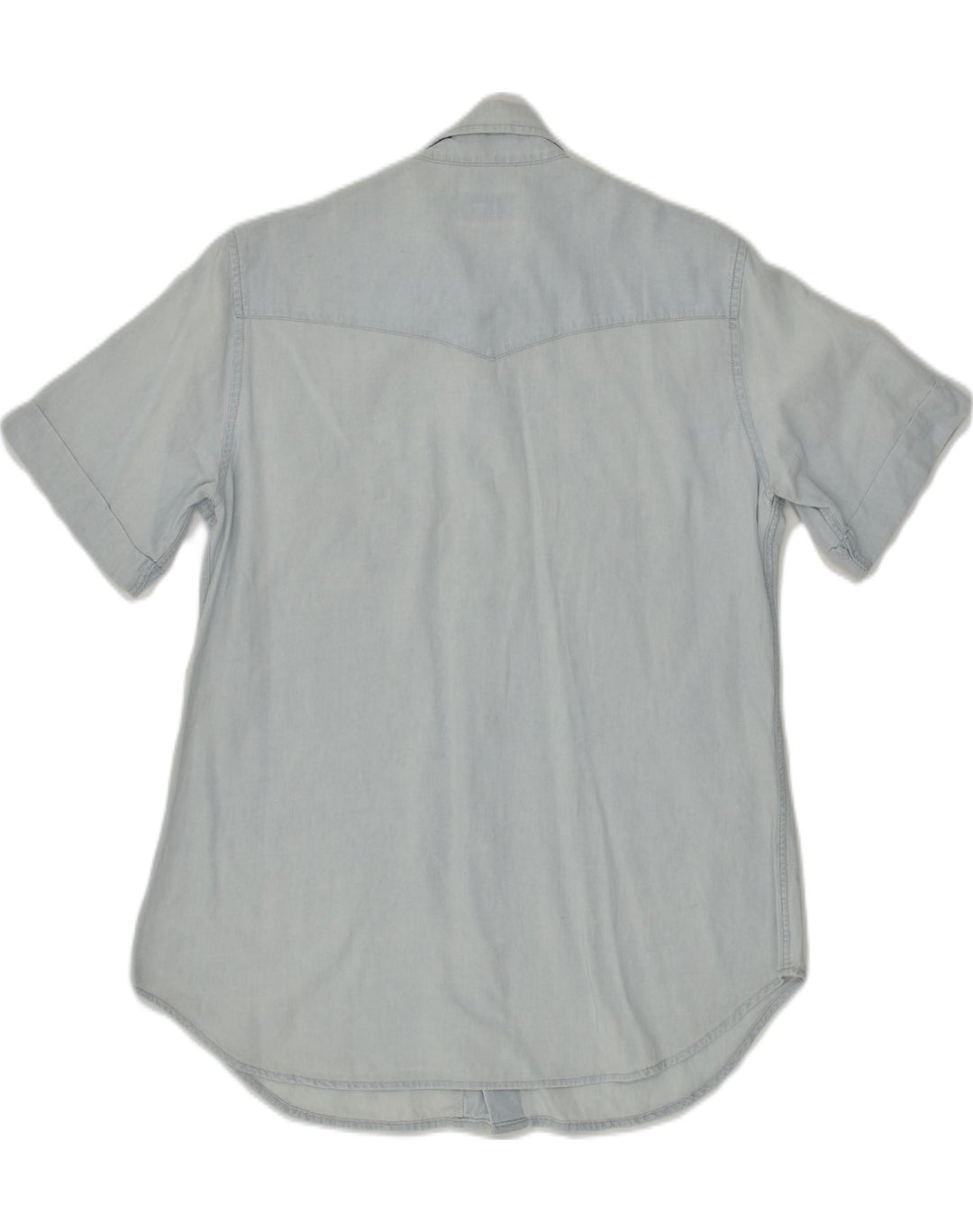 TRUSSARDI Mens Short Sleeve Shirt Small Beige Cotton | Vintage Trussardi | Thrift | Second-Hand Trussardi | Used Clothing | Messina Hembry 