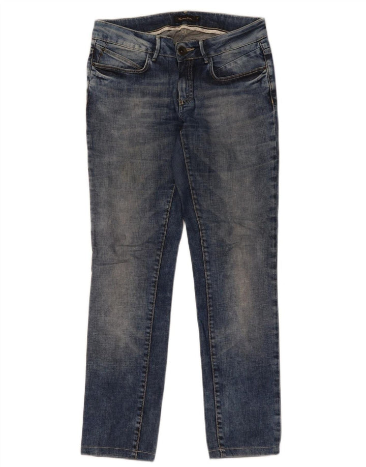 Massimo Dutti Dame Slim Jeans W28 L29 Blå Bomuld