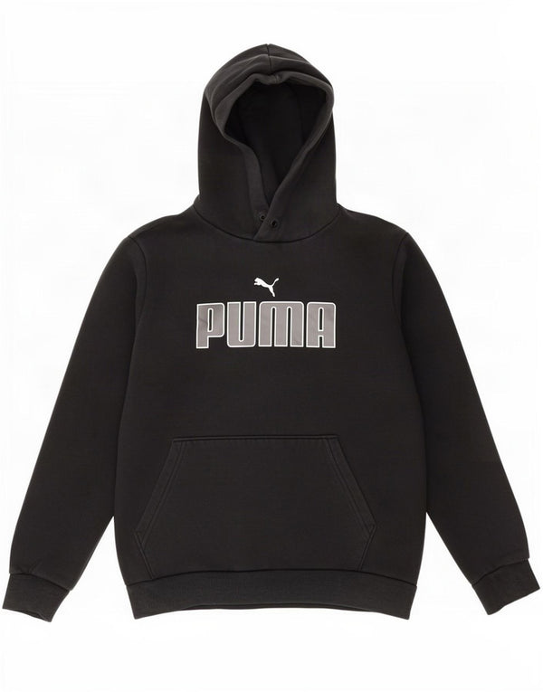 Puma Dame Grafisk Oversized Hoodie Jumper UK 10 Small Black Bomuld