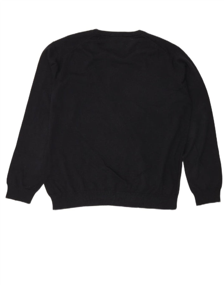 GANT Mens V-Neck Jumper Sweater 2XL Navy Blue Cotton Vintage Gant and Second-Hand Gant from Messina Hembry 