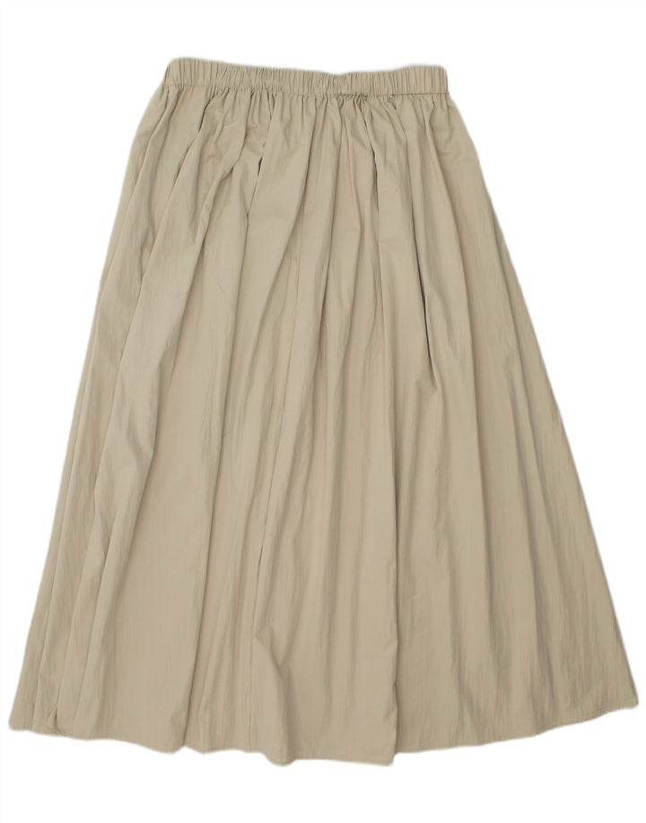 Zara Womens Flared Skirt Small W26 Beige Polyester