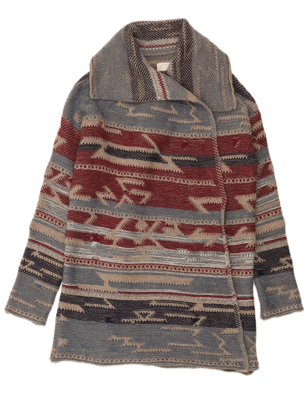 Carrera Dame Longline Cardigan Sweater One Size Multifarvet Aztec