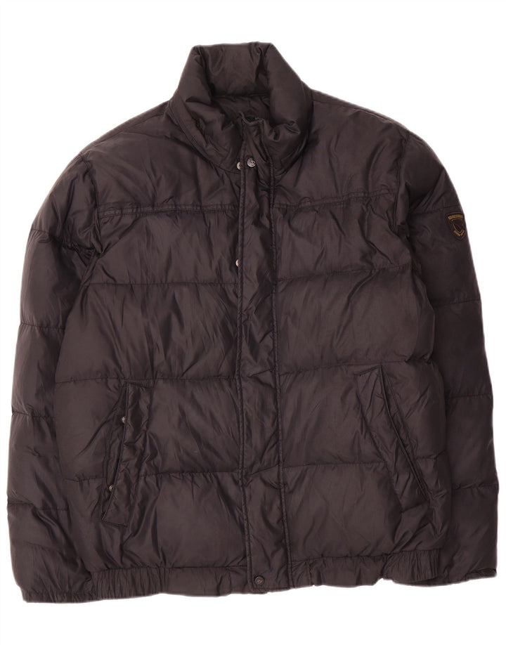 Diadora herre polstret jakke UK 40 Stor sort nylon