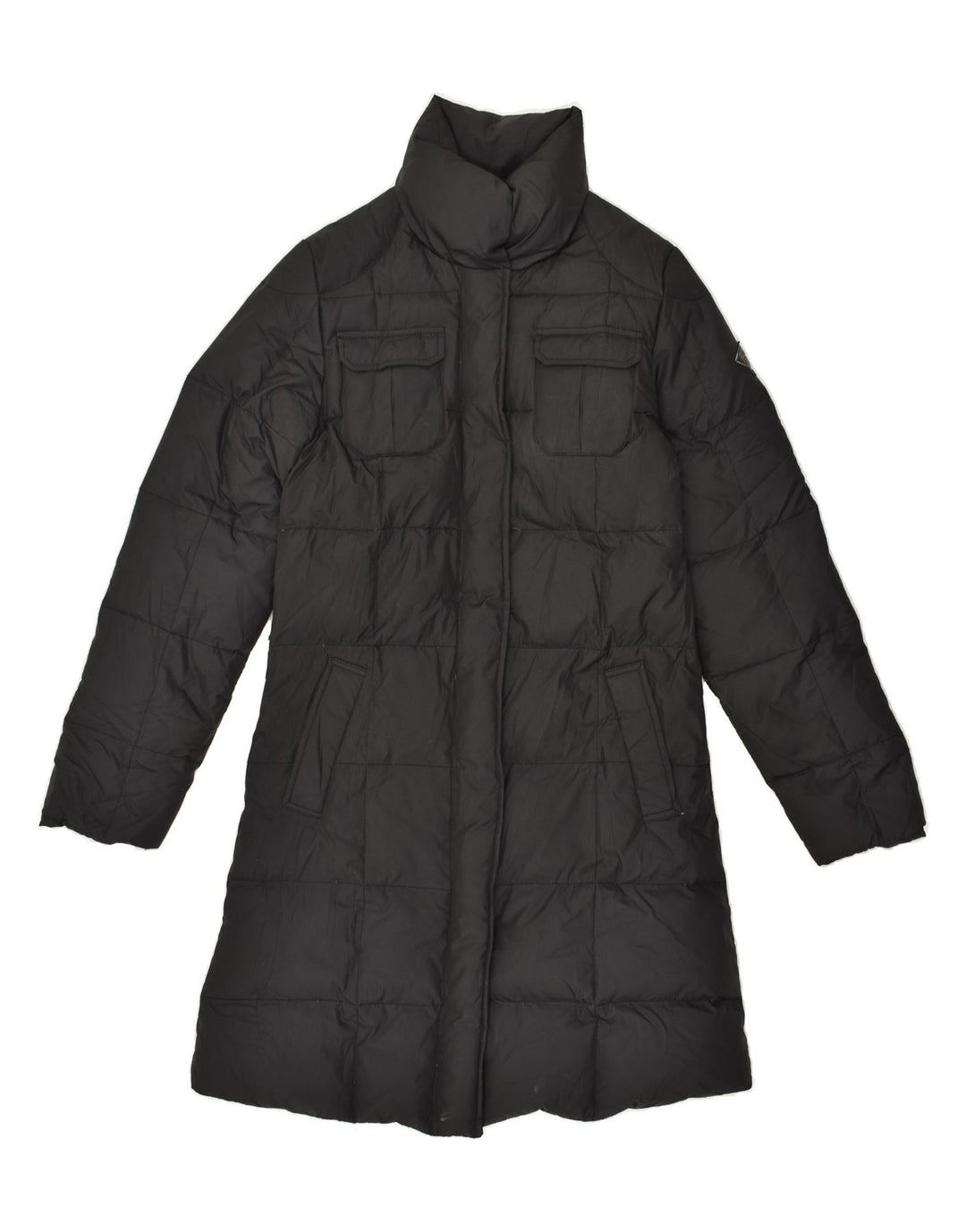 RIFLE Womens Padded Coat UK 10 Small Black Polyester | Vintage Rifle | Thrift | Second-Hand Rifle | Used Clothing | Messina Hembry 