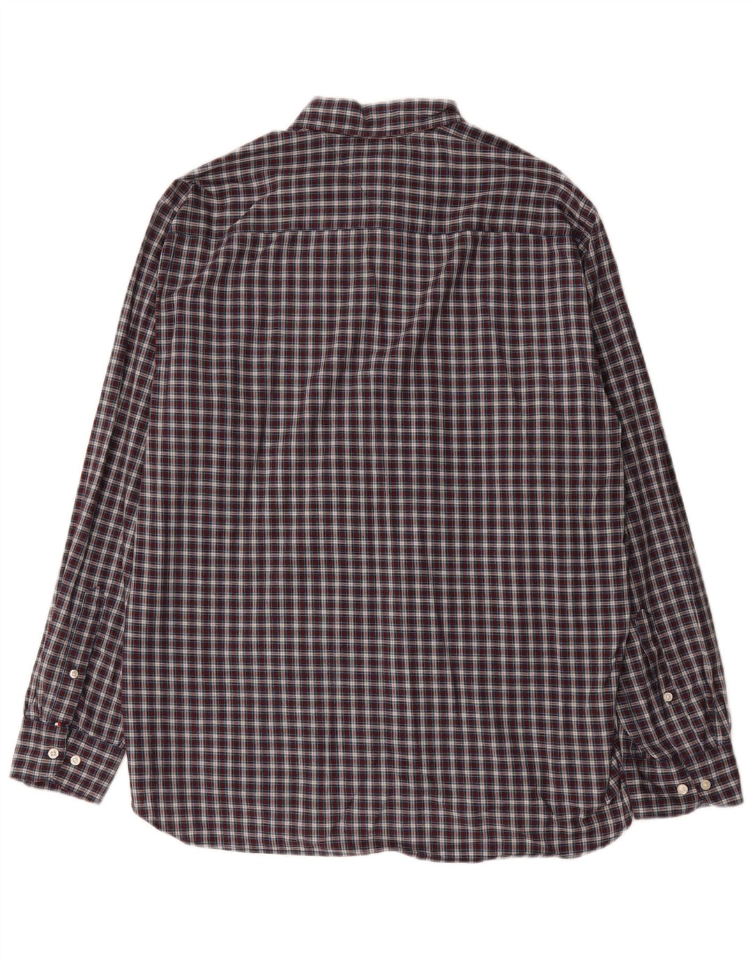 Tommy Hilfiger Herre Regular Fit skjorte XL marineblå ternet bomuld