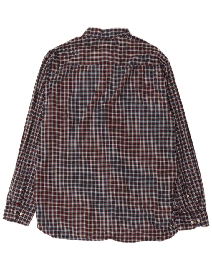 Tommy Hilfiger Herre Regular Fit skjorte XL marineblå ternet bomuld