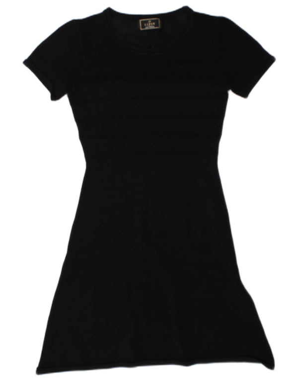 Lipsy Dame Jumper Dress UK 10 Small Black