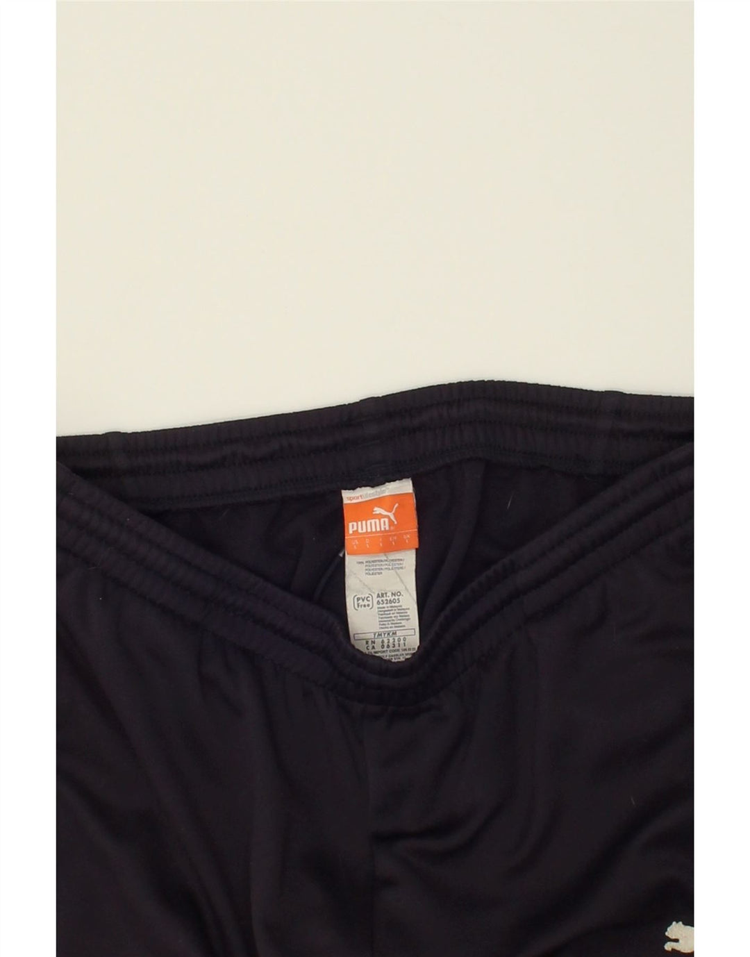 PUMA Mens Tracksuit Trousers Large Navy Blue Colourblock Polyester Vintage Puma and Second-Hand Puma from Messina Hembry 