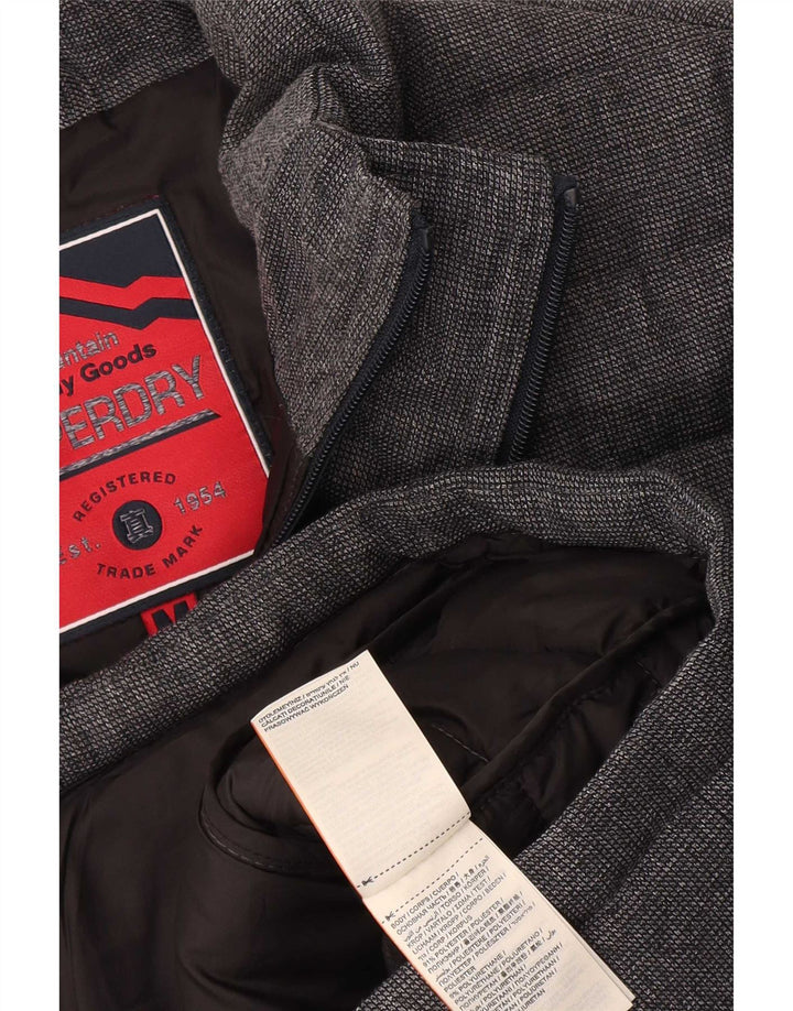 Superdry Polstret jakke til mænd UK 38 Medium Grey Polyester