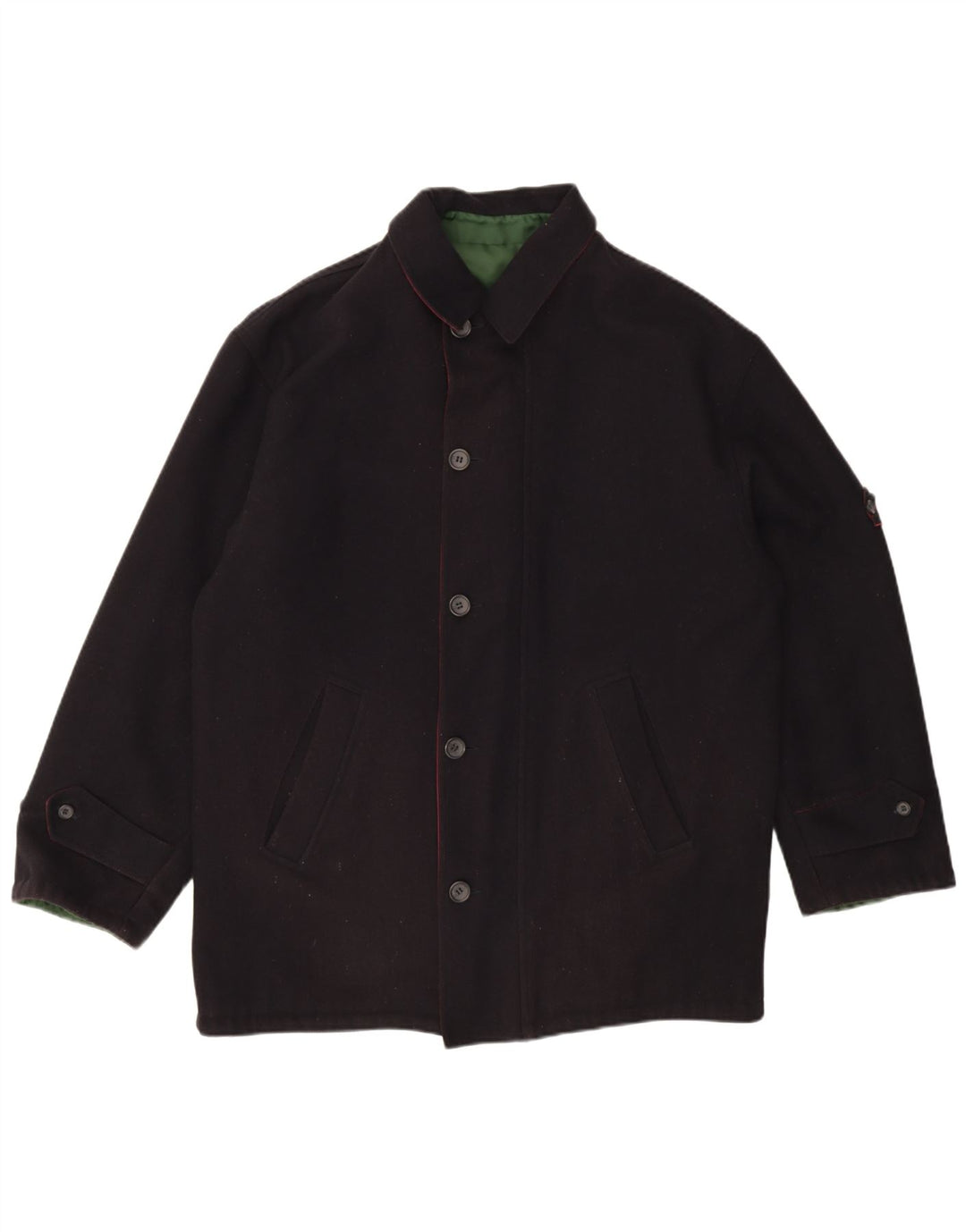 Ivy Oxford Herre Vendbar jakke UK 40 Large Navy Blue Wool