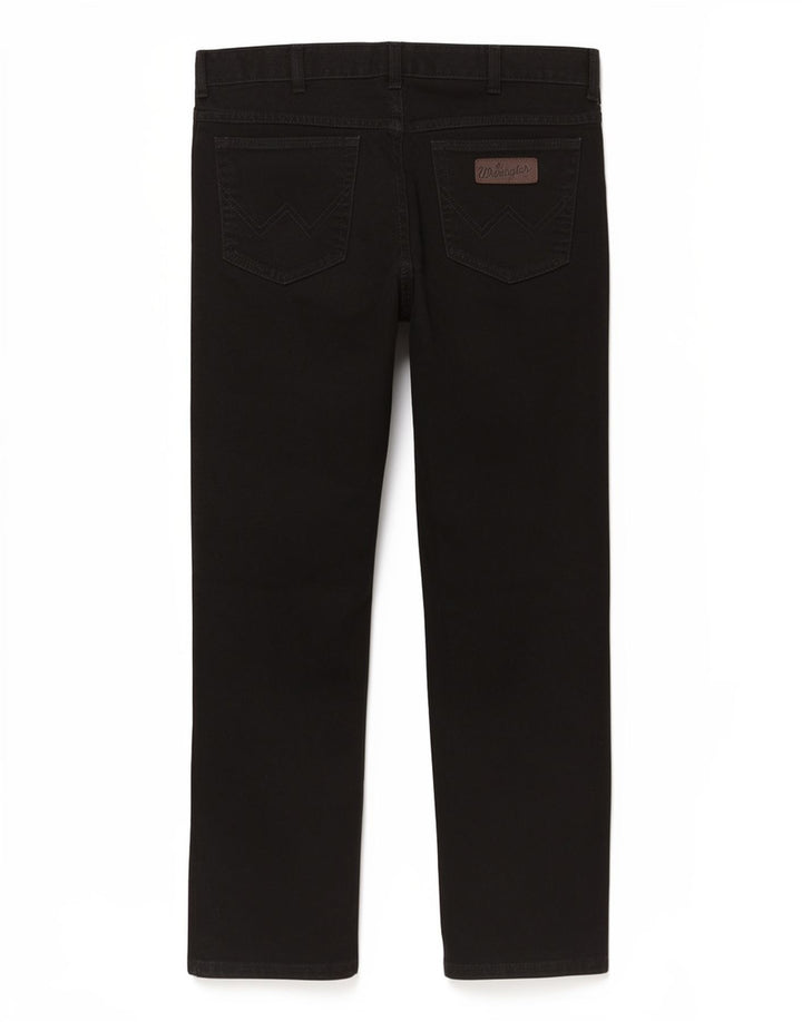 Wrangler Texas Straight Jeans til kvinder W36 L30 sort bomuld