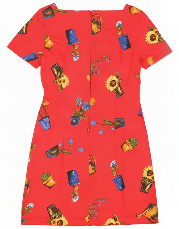 Betty Barclay Womens Short Sleeves Sheath Dress UK 14 Medium Red Floral