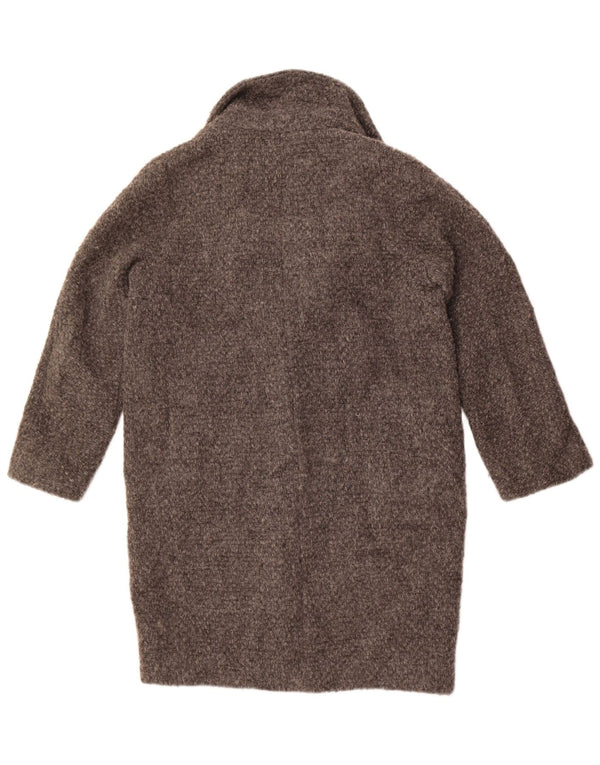 Massimo Dutti Dame Oversized Overfrakke UK 10 Lille Grå Uld