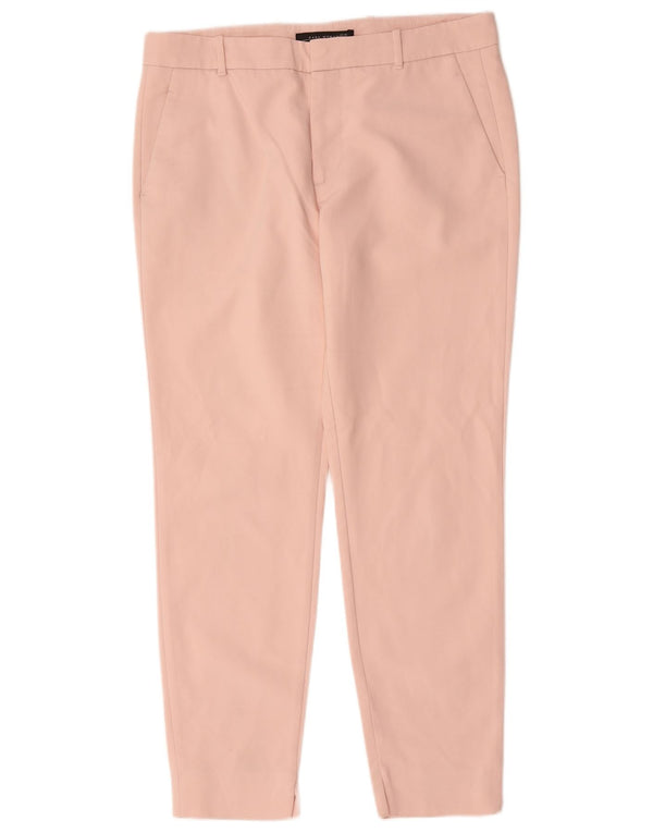 Zara Dame Slim Chino Bukser EU 40 Medium W30 L28 Pink Bomuld