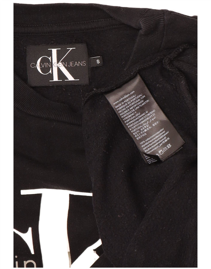 CALVIN KLEIN JEANS Grafisk sweatshirt til mænd, lille sort bomuld