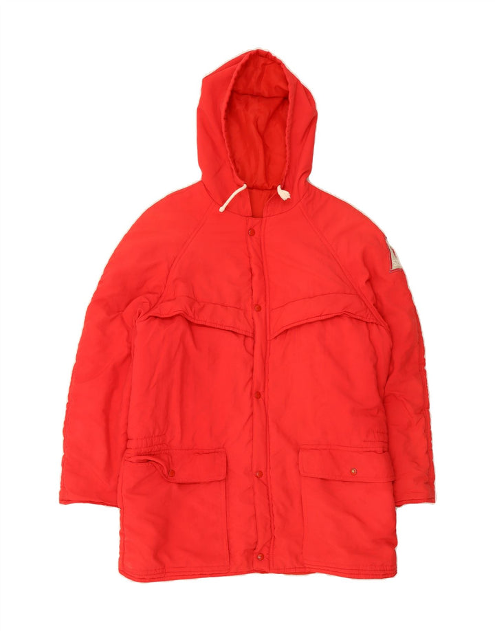 CARRERA Mens Hooded Windbreaker Coat UK 38 Medium Red Polyester Vintage Carrera and Second-Hand Carrera from Messina Hembry 