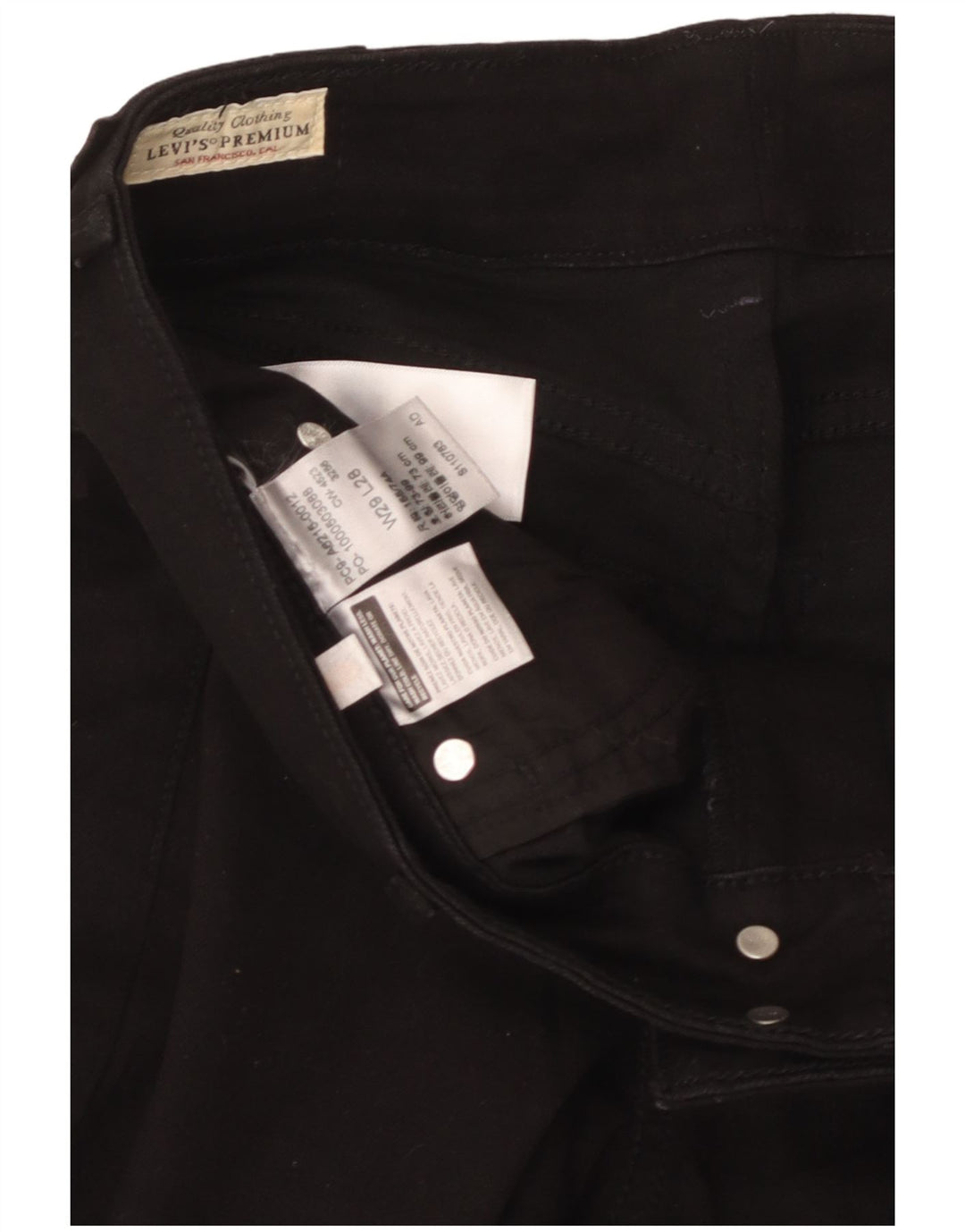Levi's Slim Jeans til kvinder W29 L28 Sort