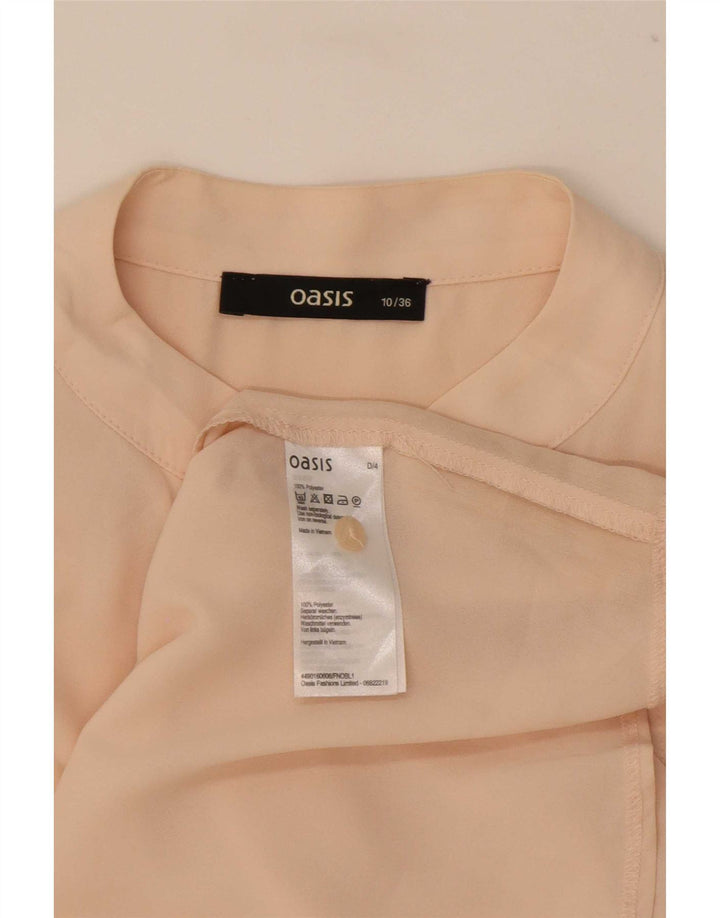Oasis Kortærmet skjortebluse til kvinder UK 10 Lille Pink Polyester