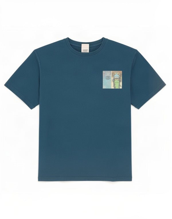 Weird Fish Mens Graphic T-Shirt Top Large Blue Cotton