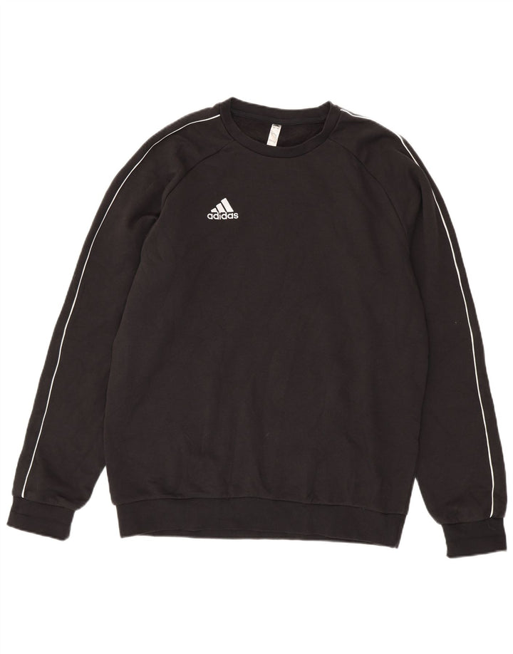 ADIDAS Sweatshirt til mænd, stor sort bomuld